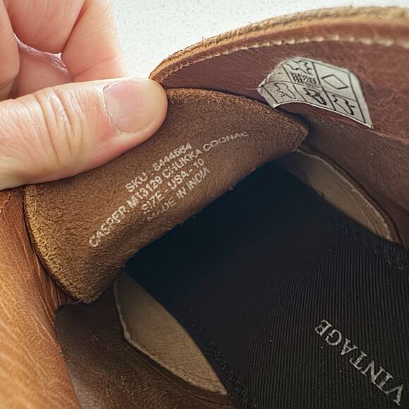 Crown Vintage Casper Chukka Boots, Brown, Men's 10 Cognac Brown Leather - Picture 6 of 6